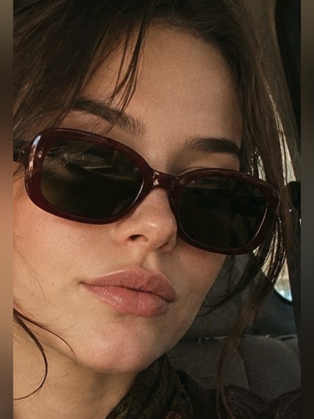 Vintage Prada SPR13F Burgundy Oversized Sunglasses Made in Italy